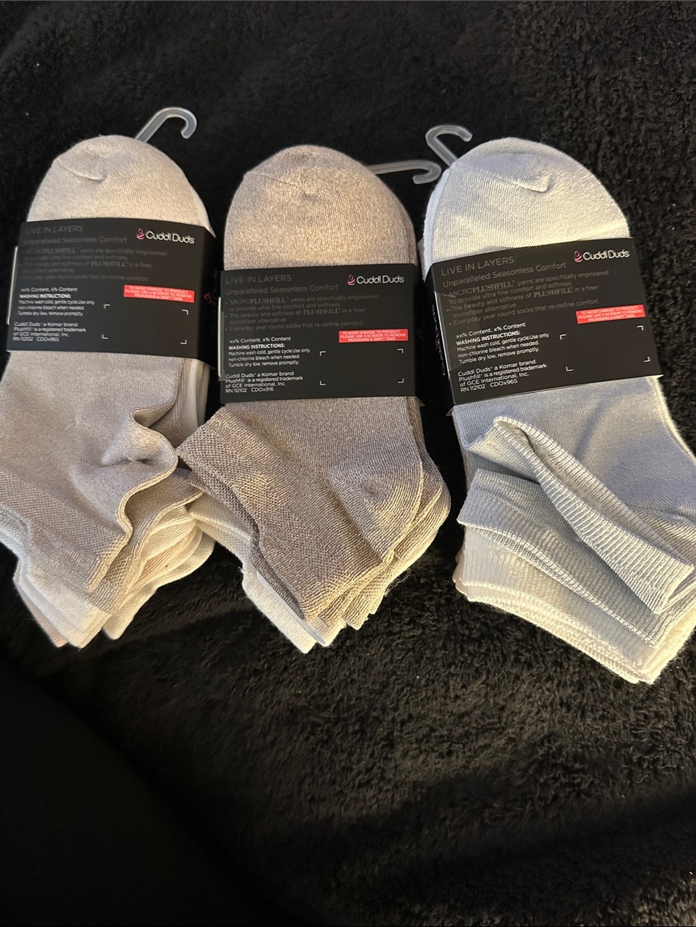 Cuddl Duds Low Cut Micro Plushfill Socks Shoe Size 4-10 NWT 14 PAIR - Picture 4 of 4